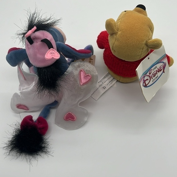 NWT Disney Valentines Plush Winnie Pooh Red Sweater + Love Bug Eeyore Stuffed - Picture 5 of 16